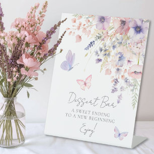 Expositor En L Dulce Bar Mariposa Bridal Shower de Flores Silvest