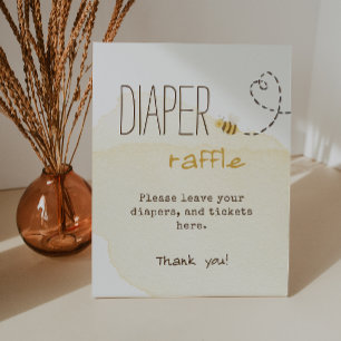 Expositor En L Dulce Bumble Bee Baby Shower Diaper Raffle