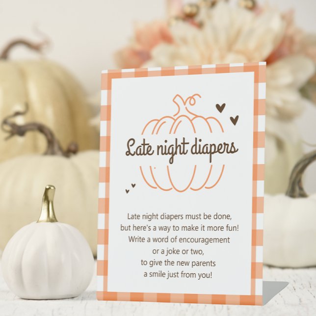 Expositor En L Dulce Calabaza Cae Baby Shower Tarde Noche Diapers (Subido por el creador)
