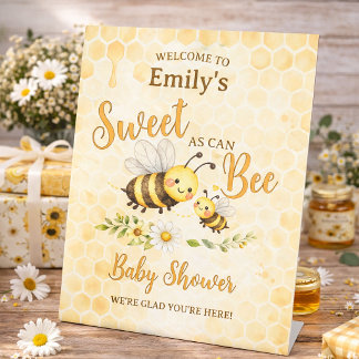 Expositor En L Dulce como la miel para Baby Shower