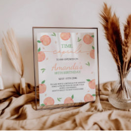 Expositor En L Dulce como Peach Cumpleaños Rótulo de la cápsula