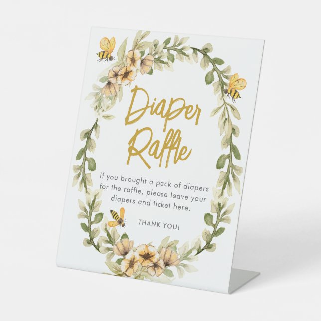 Expositor En L Dulce como puede ser bebe Diaper Raffle (Anverso)