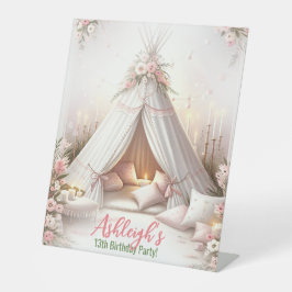 Expositor En L Dulce Fiesta Pajama Girly Sleepover Cumpleaños