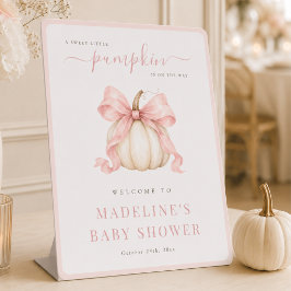 Expositor En L Dulce Niña Calabaza Rosa Arco Bebé Shower