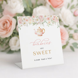 Expositor En L Dulce para Baby Shower de Fiesta del Té