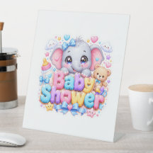 Dulce y Kawaii Elefante de Pastel Rosa Teddy para