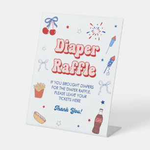 Expositor En L Dulces Sorteo de Pañales para Baby Shower de Niña 