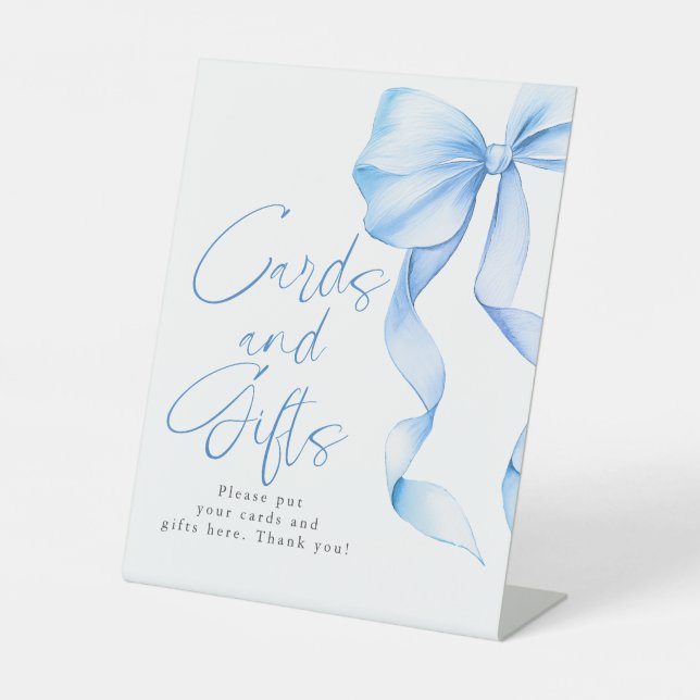 Expositor En L Duste Blue Bow Cards and Gifts Brillante Shower (Anverso)