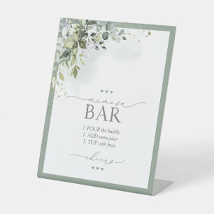 Expositor En L Duste Blue Eucalyptus Bridal Shower Mimosa Bar