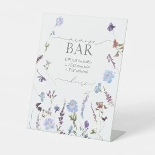 Expositor En L Duste Blue Wildflower Bridal Shower Mimosa Bar