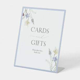 Expositor En L Duste Blue Wildflower Ducha de novia Tarjetas y re