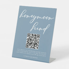 Expositor En L Duste Boda azul luna de miel Fondo QR Código