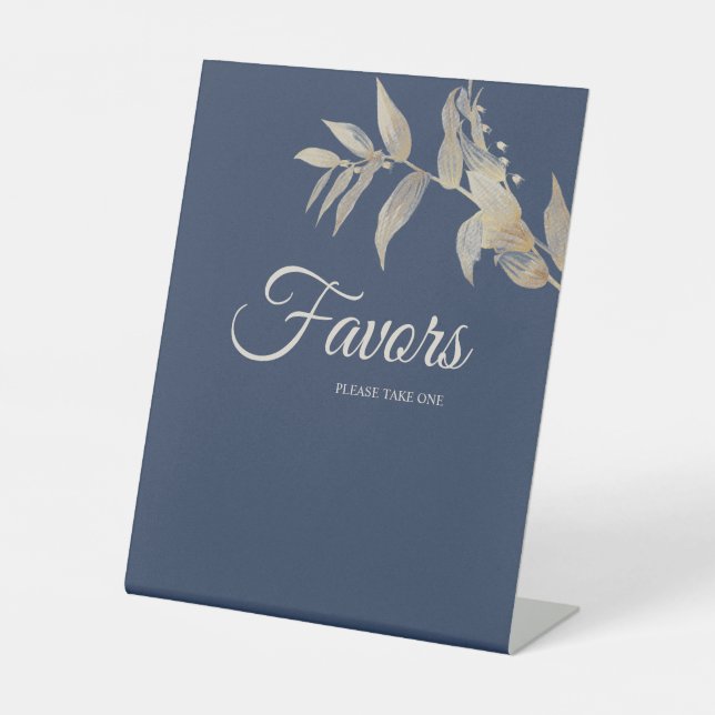 Expositor En L Dusty Blue Autumn Boho Wedding Favors (Anverso)