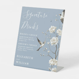 Expositor En L Dusty Blue Chinoiserie Signature Boda de bebidas