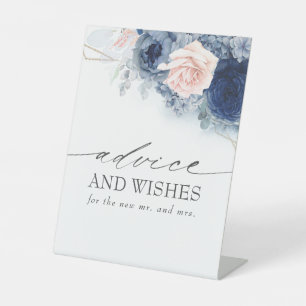 Expositor En L Dusty Blue Floral Advice and Wire Boda