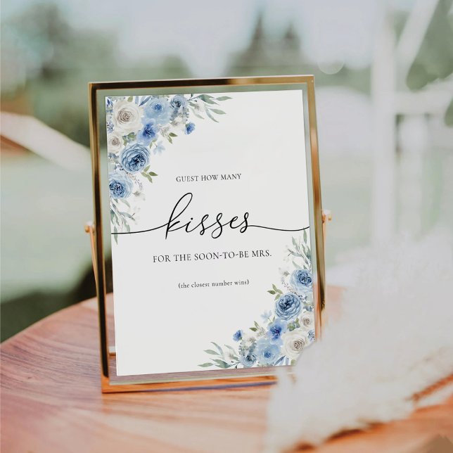 Expositor En L Dusty Blue Ivory Invitado ¿Cuántos Besos Rótulo? (Subido por el creador)