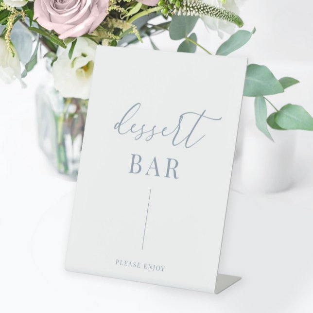 Expositor En L Dusty Blue Modern Elegant Wedant Dessert Bar (Subido por el creador)