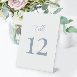 Expositor En L Dusty Blue Modern Elegant Wedding Table Number