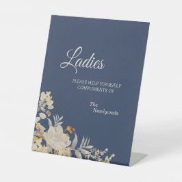 Expositor En L Dusty Blue Otumn Boho Boda Ladies Bathroom