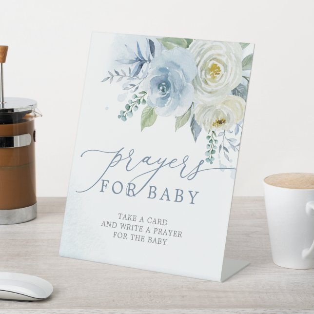 Expositor En L Dusty Blue Rose Flowers Prayers For Baby Sign (In Situ)
