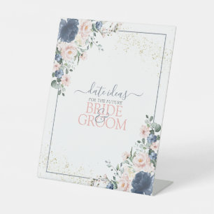 Expositor En L Dusty Blue Rubor Pink Gold Ideas Pedestal Sig