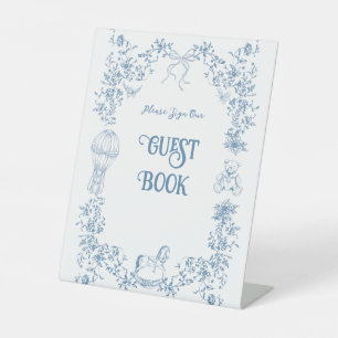 Expositor En L Dusty Blue Vintage Floral Shower