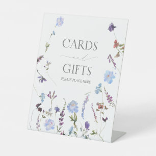 Expositor En L Dusty Blue Wildflower Bridal Shower Gift