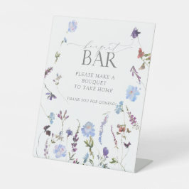 Expositor En L Dusty Blue Wildflower Shower Bouquet Bar