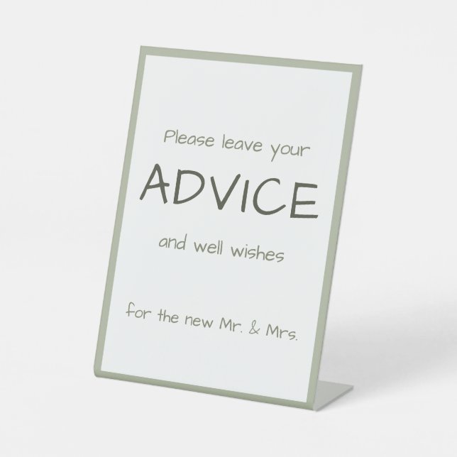 Expositor En L Dusty Green Casual Handwriting Consejos y deseos (Anverso)