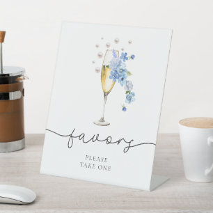 Expositor En L Dusty Perlas Azules y Favores de Ducha Bridal Pros