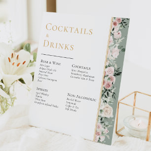 Expositor En L Dusty Rosa Gold Sage Green Boda Bebe Bar