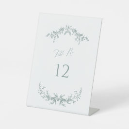 Expositor En L Dusty Sage Cottage Table Number Pedestal Sign