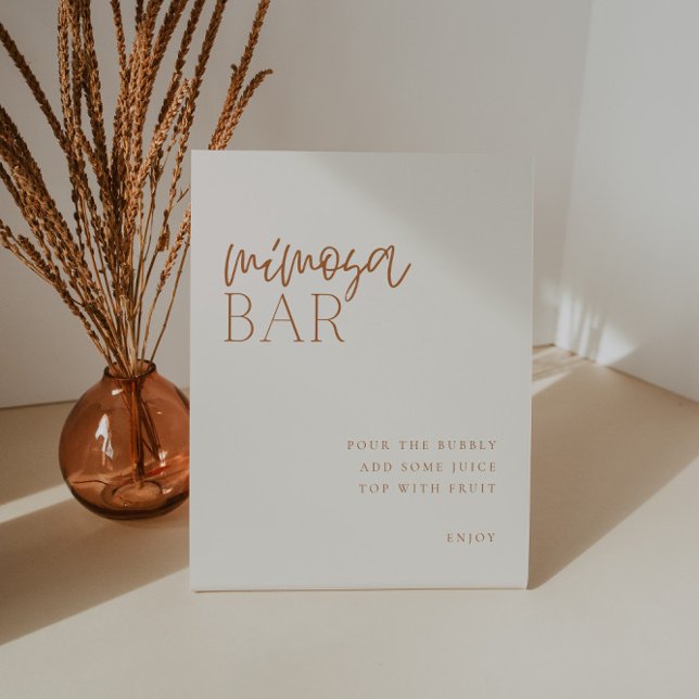 Expositor En L Earthy Minimal Mimosa Bar Rótulo (Subido por el creador)