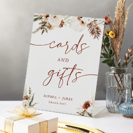 Expositor En L Earthy Pampas Blossom Cards and Gifts Boda