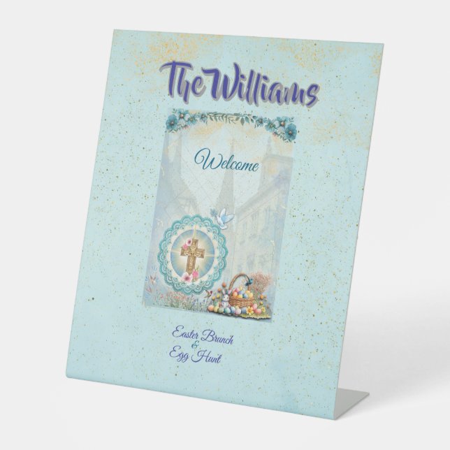 Expositor En L Easter Brunch Pedestal Sign (Anverso)