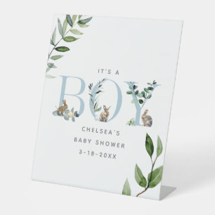 Expositor En L Easter Bunny Rabbit Eucalyptus Blue Baby Shower