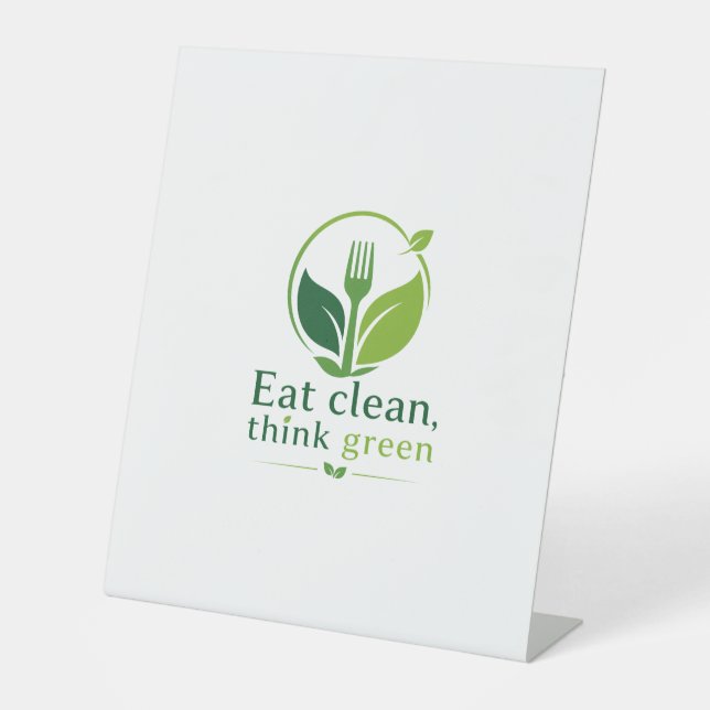 Expositor En L Eat clean, think green (Anverso)