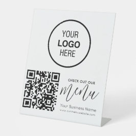 Expositor En L Echa Un Vistazo A Nuestro Menú Código Qr Moda Blan