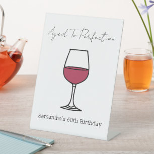 Expositor En L Edad A Perfección Vino 60 cumpleaños