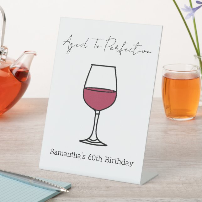 Expositor En L Edad A Perfección Vino 60 cumpleaños (In Situ)