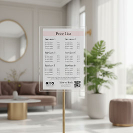 Expositor En L Editable Business Price List Template | Spa, Nail