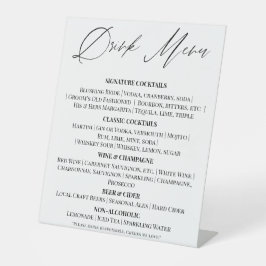 Expositor En L Editable Wedding Drinks Menu Tabletop Sign