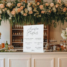 Expositor En L Editable Wedding Signature Drinks Bar Menu – 10x12