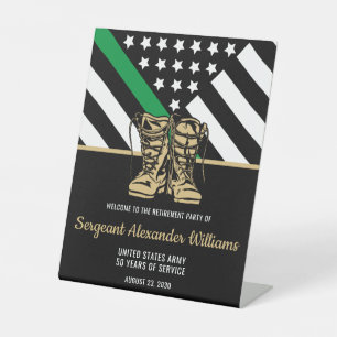 Expositor En L Ejército de Jubilación Militar Bandera Verde Ejérc
