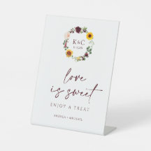 El amor es dulce boda otoño novia ducha girasol