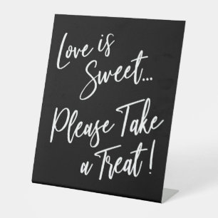 Expositor En L El amor es dulce ¡Por favor tome un regalo! Blanco