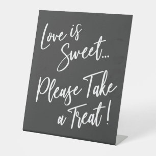 Expositor En L El amor es dulce, ¡por favor tome un regalo! Gris 