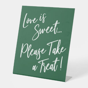 Expositor En L El amor es dulce, ¡por favor tome un regalo! Verde