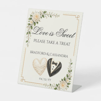 Expositor En L El Amor es Dulce Regalo Personalizado para Fiesta