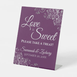 Expositor En L El amor es dulce, toma un regalo Ciruela Púrpura y